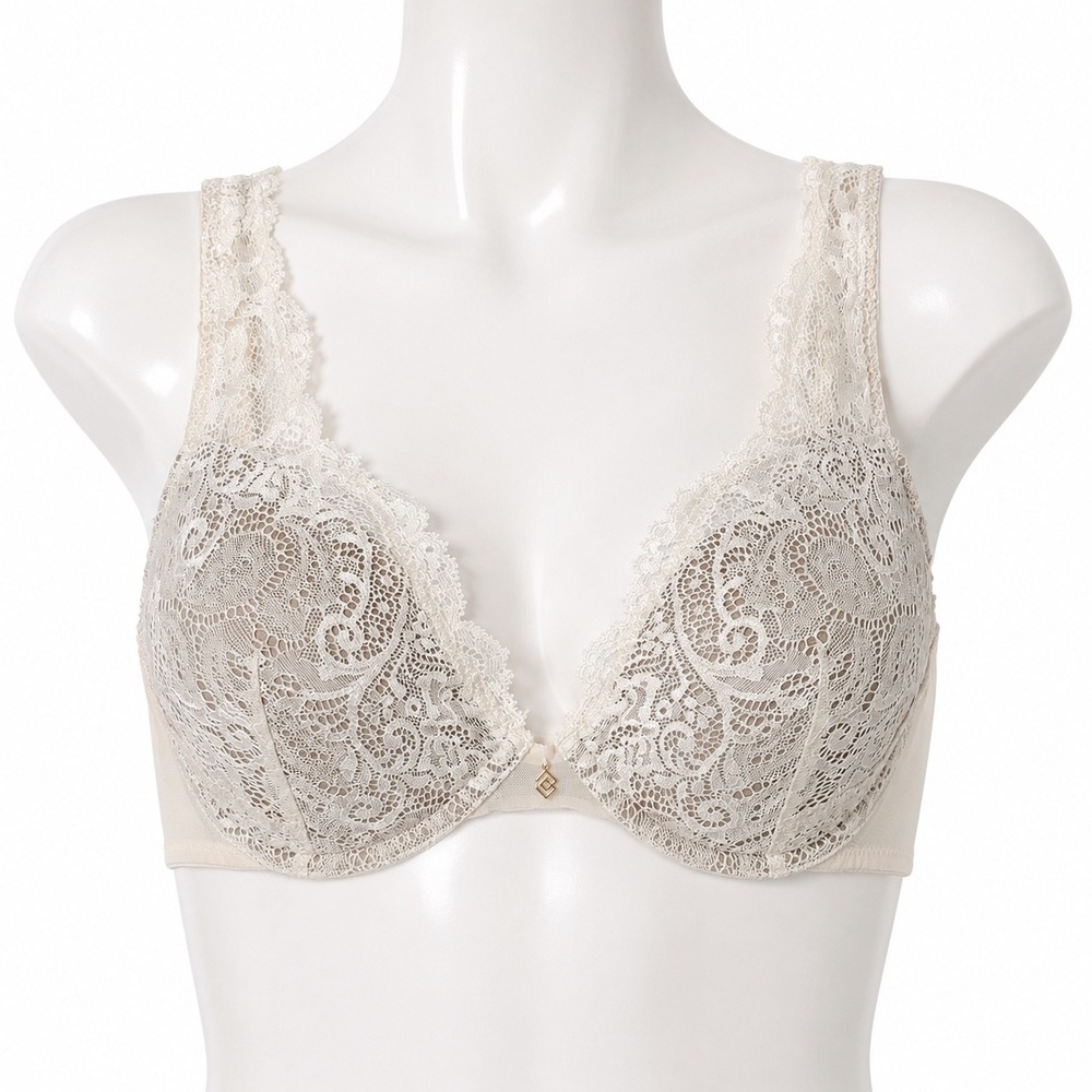 ThirdLove 24/7 Lace Contour Plunge Bra Size 32D 1/2 Beige